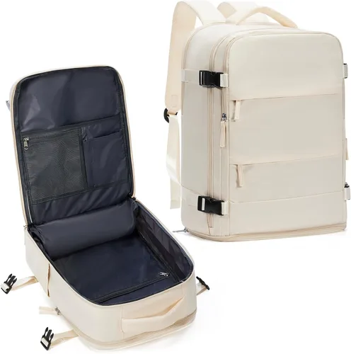 Miniatura 47 de coowoz Mochila grande de viaje para mujeres y hombres, mochila de transporte, mochila para senderismo impermeable, mochila deportiva para Rosa