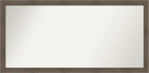Miniatura 410 de Amanti Art Espejo de pared personalizado no biselado (24 x 27 pulgadas), marco estrecho de nogal chipre - varios tamaños personalizados - Espejo