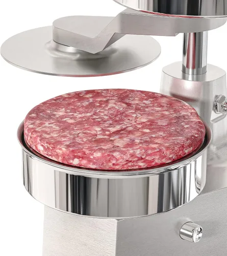 Miniatura 3 de KoolMore Prensa de hamburguesas para hamburguesas de 5 pulgadas, máquina formadora manual de acero inoxidable para alimentos personales