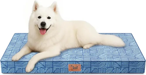 Miniatura 61 de Cama ortopédica de felpa para perros y cachorros medianos, camas impermeables para perros de 30 x 20 pulgadas con funda extraíble lavable, tapete