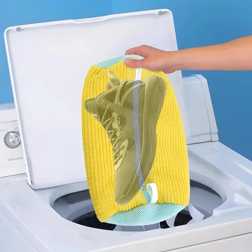 Miniatura 2 de Bolsa para lavadora de zapatos Sole suds Magic Bag Bolsa de lavandería para zapatos (2 piezas, amarillo)