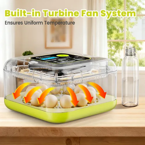 Miniatura 3 de Incubadoras de huevos para incubar huevos, incubadora de 12 huevos con giro automático de huevos y control de humedad, incubadora para huevos
