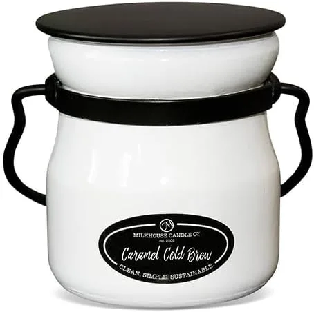 Miniatura 20 de Milkhouse Candle Company Vela de soja de manzana y caramelo, rodajas de manzana, canela, perfumada a vainilla dulce, tarro de mantequilla de 16