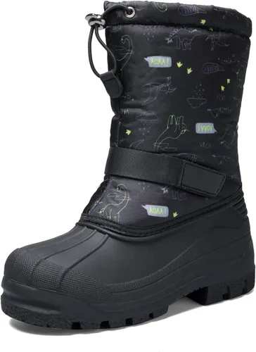 K KomForme Snow Boots for Boys & Girls Warm Waterproof Slip Resistant Winter Shoes (ToddlerLittle KidBig Kid)