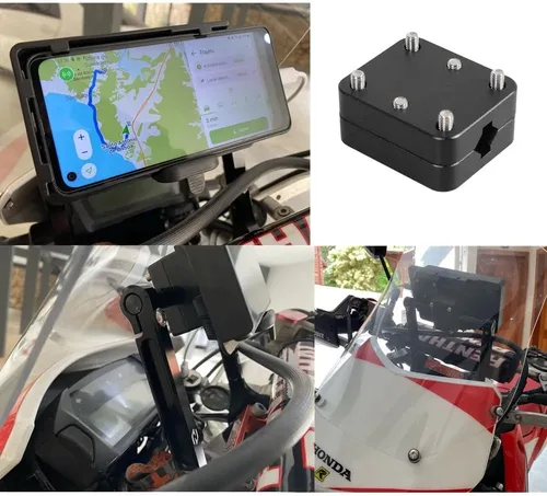 Miniatura 6 de Tenere 700 Navigator Holder 0.472 in/0.630 in GPS Soporte de teléfono móvil AMPS para R1200GS LC ADV R1250GS S1000XR CRF1000L F800GS (negro)