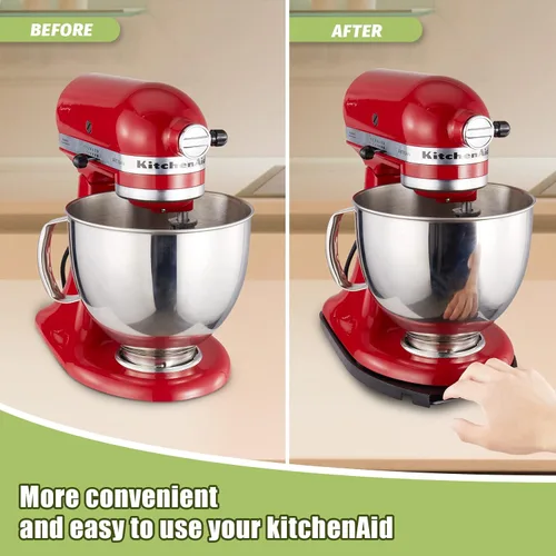 Miniatura 2 de Bandeja deslizante para mezclador para Kitchenaid 4.5-5 Qt con cabeza inclinada - Bandeja rodante de metal para encimera de cocina, deslizador