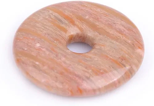 Miniatura 18 de JOE FOREMAN Anillo de cuarzo amatista natural de 1.181 in con colgante de donas circulares para hacer joyas, 1 unidad, Piedra