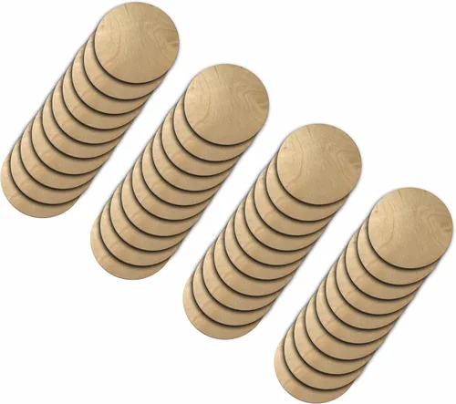Miniatura 5 de Resistente y grueso, fabricado en los Estados Unidos, piezas cuadradas de madera en blanco sin terminar, posavasos, salvamanteles, pirografía