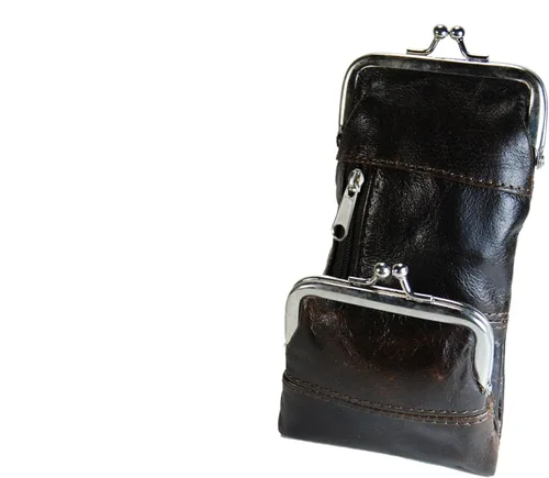 Estuche de cuero para cigarrillos y encendedor para mujer con cierre giratorio en varios colores