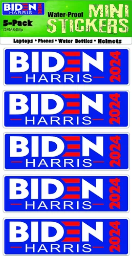 Miniatura 10 de Gear Tatz - Biden/Harris 2024 - Político, demócrata, liberal - Adhesivo para parachoques - 10 x 3 pulgadas - Fabricado profesionalmente