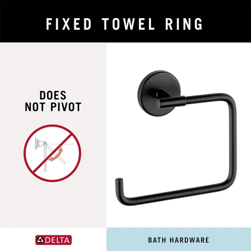Miniatura 3 de DELTA FAUCET 759460-BL Anillo de toalla Trinsic, negro mate