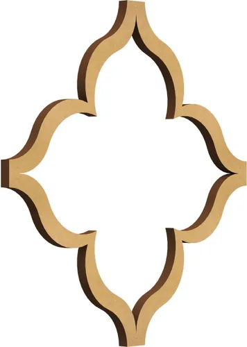 Miniatura 7 de 11 3/8 pulgadas de ancho x 11 3/8 pulgadas de alto x 3/8 pulgadas de alto, pequeños paneles de pared de madera con calado, nogal