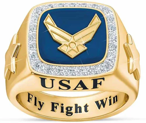 The Danbury Mint - Anillos militares personalizados para hombre - Ejército, Fuerza Aérea, Marina, Cuerpo de Marines de Estados Unidos - Regalos