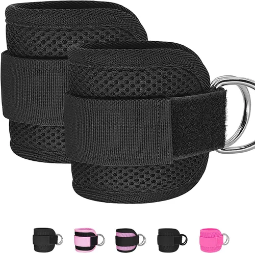 Miniatura 11 de Correas de Tobillo de Fitness para Máquina de Cable, Kickbacks Ejercicios de Glúteos, Ejercicios de Parte Inferior del Cuerpo, Correas Ajustables