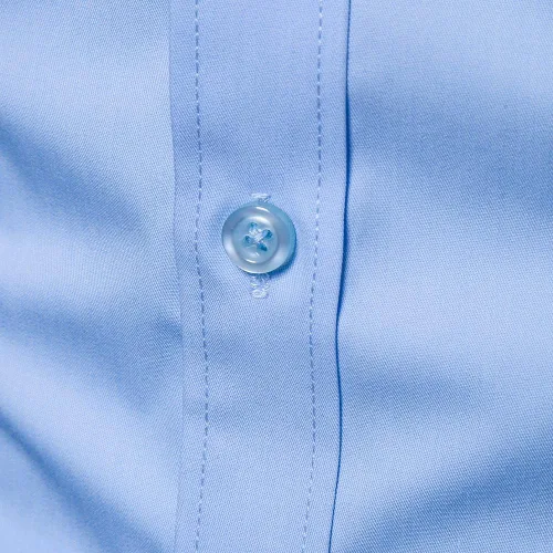 Miniatura 4 de Camisas de vestir para hombre de manga larga de algodón con botones y mangas largas, de corte ajustado