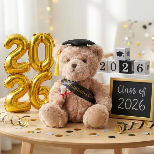 Miniatura 3 de WEIGEDU Oso de peluche de regalo de graduación con gorra, banda y diploma, regalo de graduación para niños, estudiantes, niños y niñas, 12 pulgadas