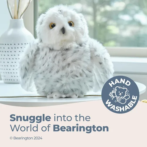 Miniatura 3 de Bearington Collection Peluche de búho nevado – Diseño moderno suave y esponjoso de 8 pulgadas – Juguete de peluche de búho de peluche – para niños