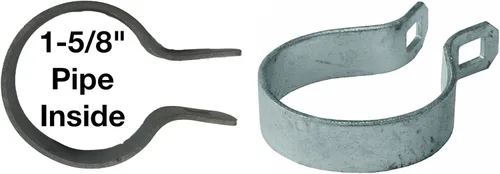 Miniatura 13 de Banda de soporte de 4-1/2 pulgadas para valla de eslabones de cadena, uso para poste/tubería de 4-1/2 pulgadas de diámetro exterior, banda
