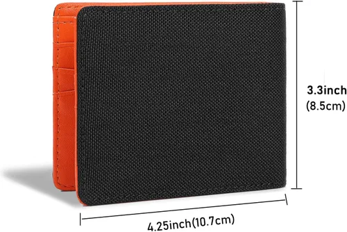 Miniatura 4 de Lanyani Cartera Minimalista de Tela con Doble Pliegue y Bloqueo RFID