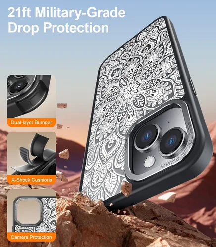 Miniatura 429 de Goodon para iPhone 15 Pro Max con protector de pantalla de privacidad, compatible con Magsafe, funda translúcida mate a prueba de golpes - Linda