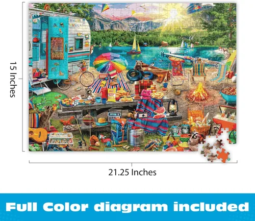 Miniatura 3 de Buffalo Games - Aimee Stewart -Look Closer Family Campsite - Rompecabezas de 500 piezas para adultos -Rompecabezas desafiante perfecto para noches