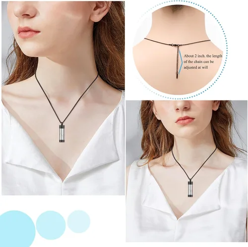 Miniatura 6 de Oinsi Eternity Memory - Collar de urna de reloj de arena para cremación, colgantes de joyería para mujeres y hombres, caja de regalo + kits