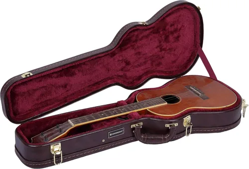 Miniatura 3 de Crossrock Estuche de madera rígida para ukelele barítono, marrón (CRW620BUBR)