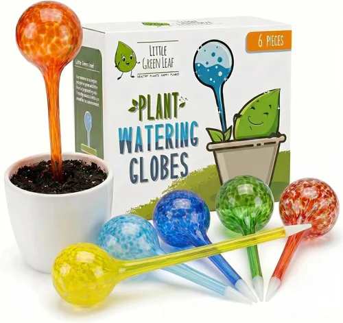 Miniatura 8 de Little Green Leaf LGL - Globos de riego para plantas, globos de riego automático. Insertos decorativos de riego automático. Picos de riego