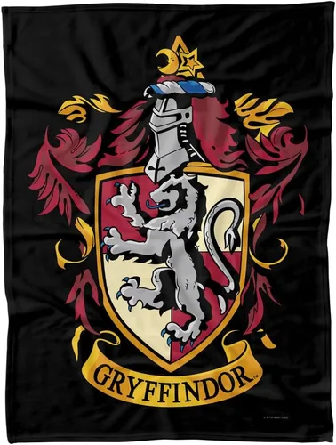 Miniatura 6 de Harry Potter Gryffindor House Crest - Manta de forro polar de 36 x 58 pulgadas, escudo de Gryffindor