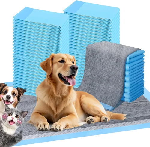 Miniatura 9 de Almohadilla de entrenamiento impermeable súper absorbente para perros y cachorros, almohadilla para mascotas, azul (23.6 x 23.6 pulgadas