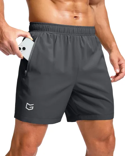 Miniatura 54 de G Gradual Pantalones cortos deportivos para correr para hombre con bolsillos con cremallera, de secado rápido, de 7 pulgadas, 5 pulgadas, 9