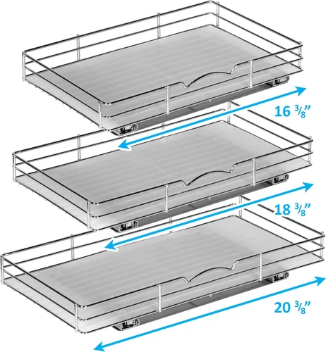 Miniatura 7 de Organizador extraíble para gabinete para especias, latas - Resistente con garantía limitada de por vida - Organizador de especias extraíble