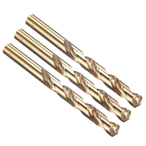 Miniatura 52 de PATIKIL Broca Jobber de 0.039 in, vástago recto M35 cobalto 5% acero de alta velocidad 135° acabado dorado para metal duro de acero inoxidable - 2