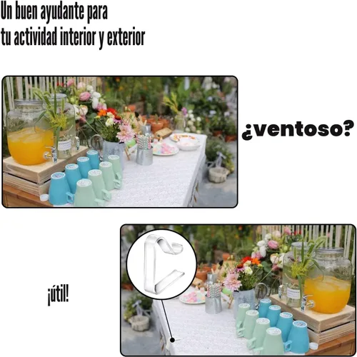 Miniatura 5 de 48 clips transparentes para mantel, clips de plástico para mantel de mesa, resistentes al viento, soporte para mantel de Navidad, hogar, boda