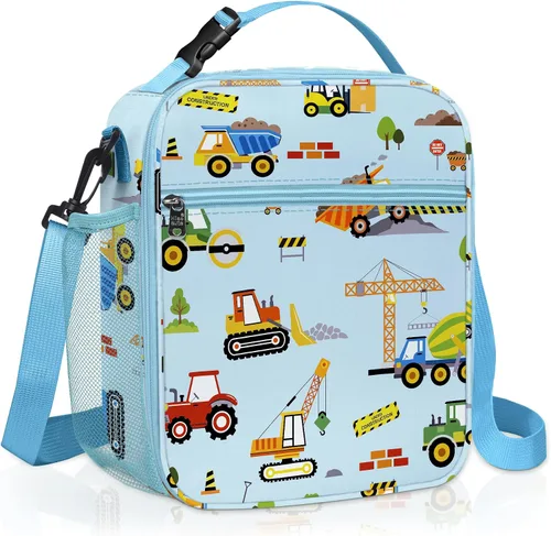 Miniatura 16 de Bolsa de almuerzo térmica aislada para niños Clastyle Sport Ball, grande, azul, con enfriador térmico, para niños, para picnic, escuela, canasta