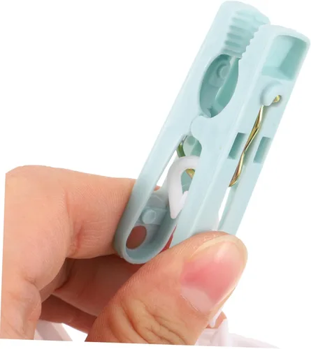 Miniatura 3 de Unomor 3 unids conveniente sujetadores percha portátil guantes estante resistente al viento secado 360° clips giratorios