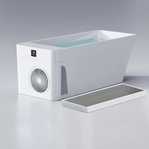 Miniatura 8 de ICEGALAX Bañera de hielo con enfriador integrado (hasta 32 ℉), control de smartphone, diseño silencioso e independiente para recuperación de cuerpo