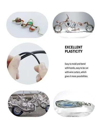 Miniatura 5 de 6 piezas de alambre para bonsái, 6 tamaños de 1 mm, 1,5 mm, 2 mm, 2,5 mm, 3 mm, 4 mm de alambre de aluminio negro, kit de herramientas para bonsái