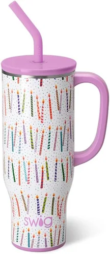 Miniatura 54 de Swig Life - Taza Mega de 40 onzas, Taza de 40 oz con asa y pajita, apta para portavasos, apta para lavavajillas, taza aislante extra grande