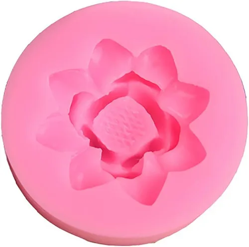 Miniatura 5 de Molde de silicona con forma de flor de loto para hacer dulces de fondant, moldes de chocolate, postres de piruleta, cubitos de hielo, goma, jabón