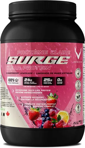 Miniatura 10 de PRO-SURGE - Proteína en polvo transparente sabor a mango y piña, 16.01 oz, 30 cucharadas, 0.88 onzas de aislado de proteína a base de plantas, sin