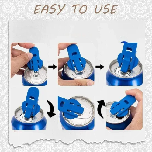 Miniatura 3 de Juego surtido de cubiertas para latas de soda y abridor de pestañas (paquete de 12) - Cubiertas de plástico para latas para mantener las bebidas