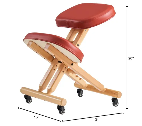Miniatura 3 de Master Massage - Silla plegable ergonómica de madera para oficina, silla plegable de madera para corrección de postura en el hogar, mejora tu