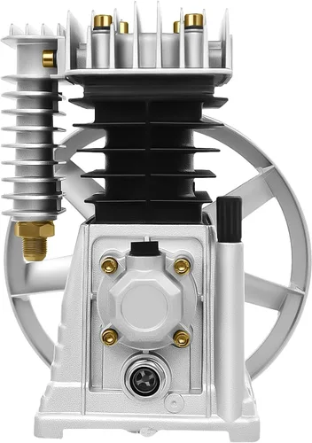 Miniatura 10 de Bomba de compresor de aire 2HP 6.18CFM, cabezal de compresor de aire de aluminio de doble cilindro de una etapa con silenciador y tornillo bomba