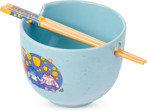 Miniatura 25 de Silver Buffalo Disney Lady and the Tramp Eating Noodles Chinese Love - Cuenco de ramen de cerámica con palillos, apto para microondas, 20 onzas