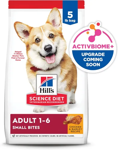 Miniatura 14 de Hill's Science Diet - Comida seca para perros adultos de 1 a 6 años, nutrición premium, croquetas pequeñas, sabor pollo y cebada, bolsa de 5 libras