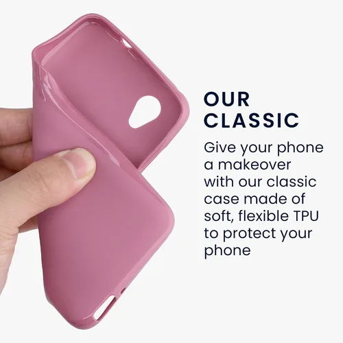 Miniatura 3 de kwmobile Funda compatible con Alcatel 1 (5.0") - Funda protectora de silicona TPU suave y delgada - Rosa oscuro