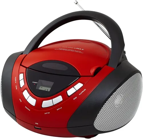 Miniatura 6 de HANNLOMAX HX-320CD CD/MP3 Boombox, radio AM/FM, puerto USB para reproducción de MP3, entrada auxiliar, pantalla LCD, fuente de alimentación dual