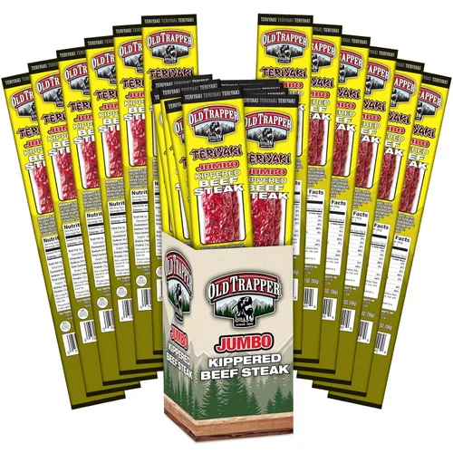 Miniatura 8 de Old Trapper, Trapper's Choice Teriyaki - Filete de carne en trozo de ternera, paquete individual de 8 onzas, aperitivos salados de carne dulce, 0.35
