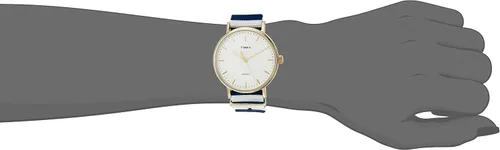 Miniatura 4 de Timex Weekender Fairfield - Reloj de pulsera deslizante de 37 mm, para mujer, mujer Estándar, Azul blanco (Bluewhite Stripe)